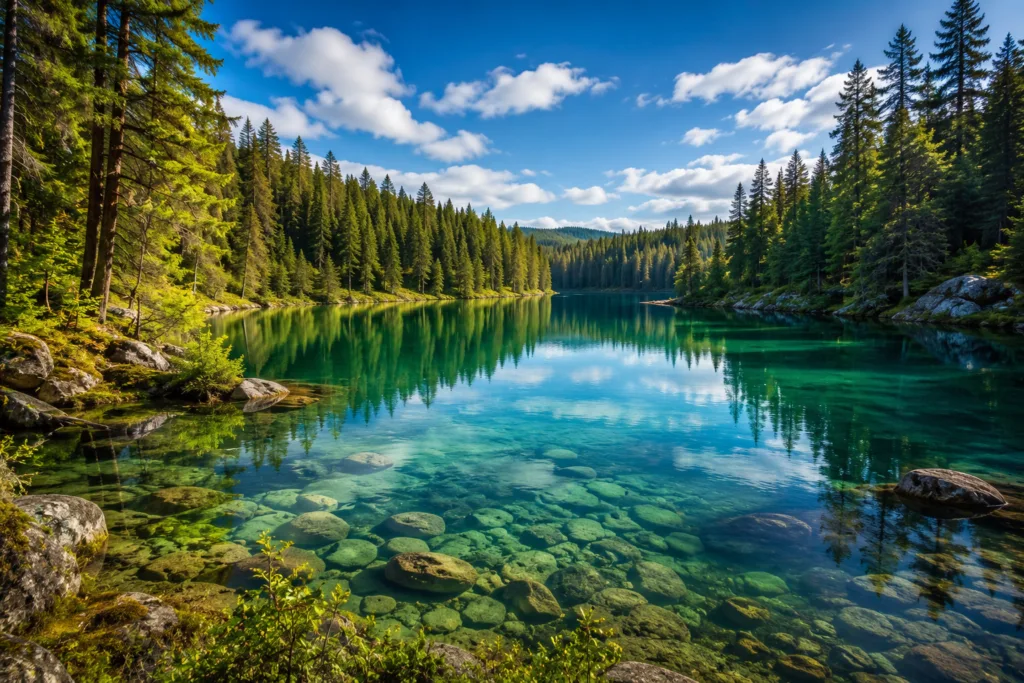 Le lac de cristal caché au cœur de la forêt boréale : comment s'y rendre et pourquoi cette destination attire le tourisme premium international Le lac de cristal caché au cœur de la forêt boréale