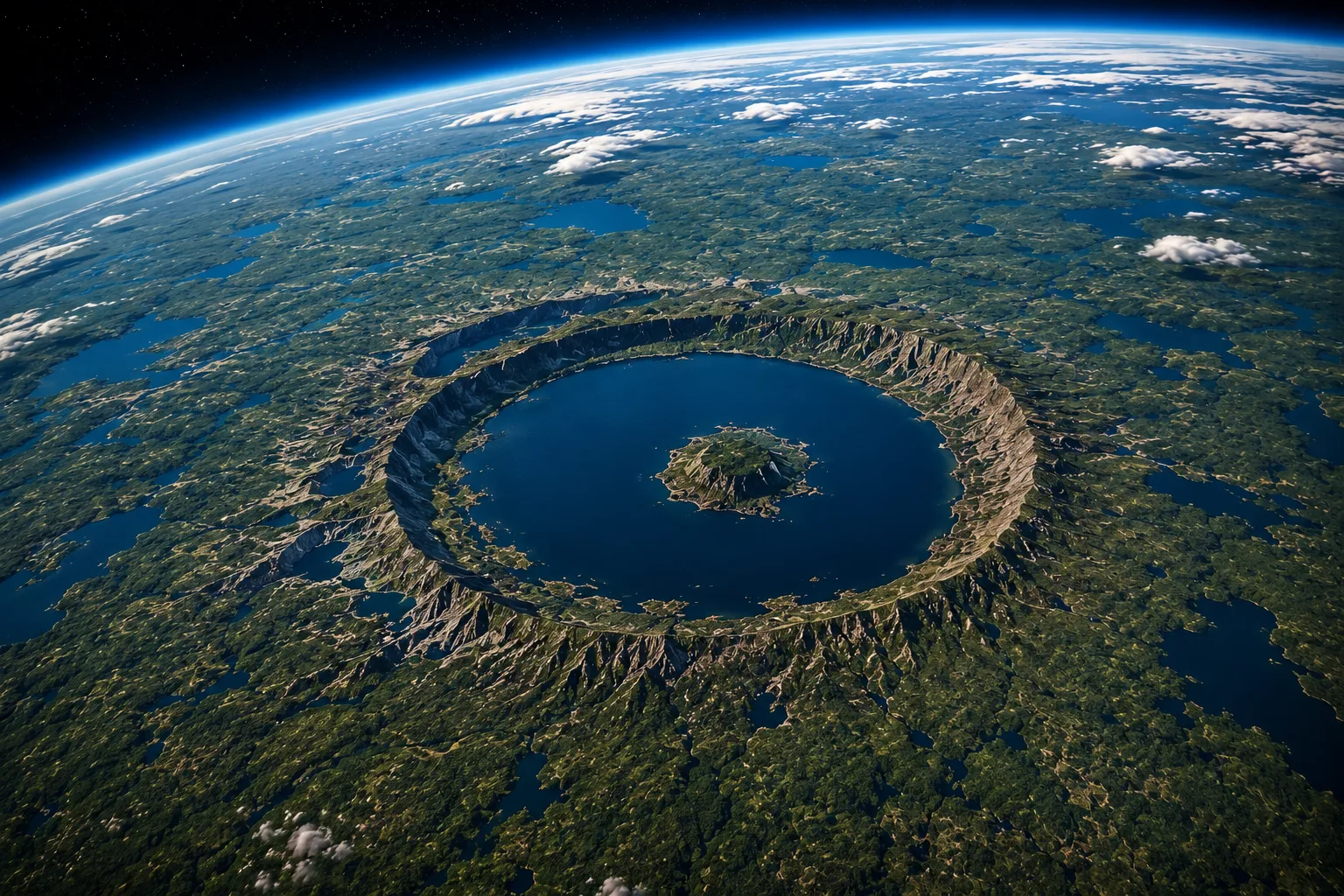 L'énigme du cratère de Manicouagan : L'œil du Québec vu de l'espace